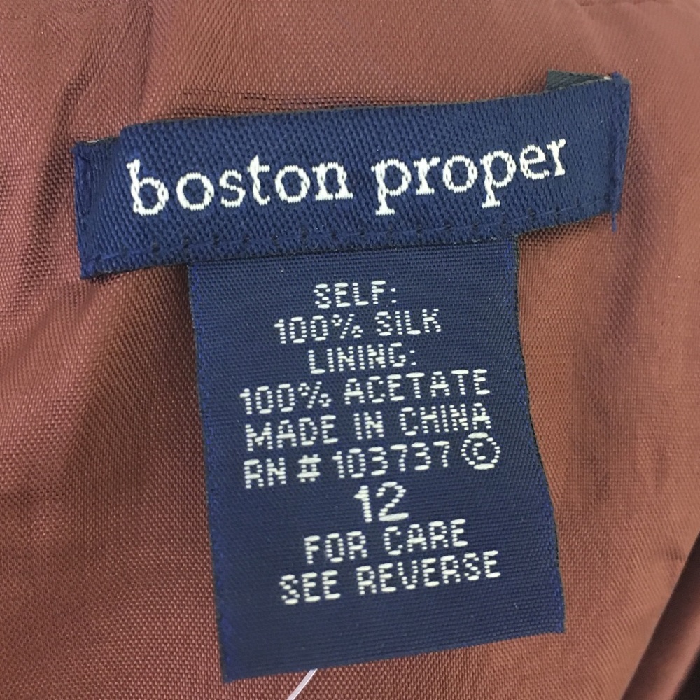 🍂SOLD Boston Proper 100% Silk Paisley Print Dress - Picture 7 of 8